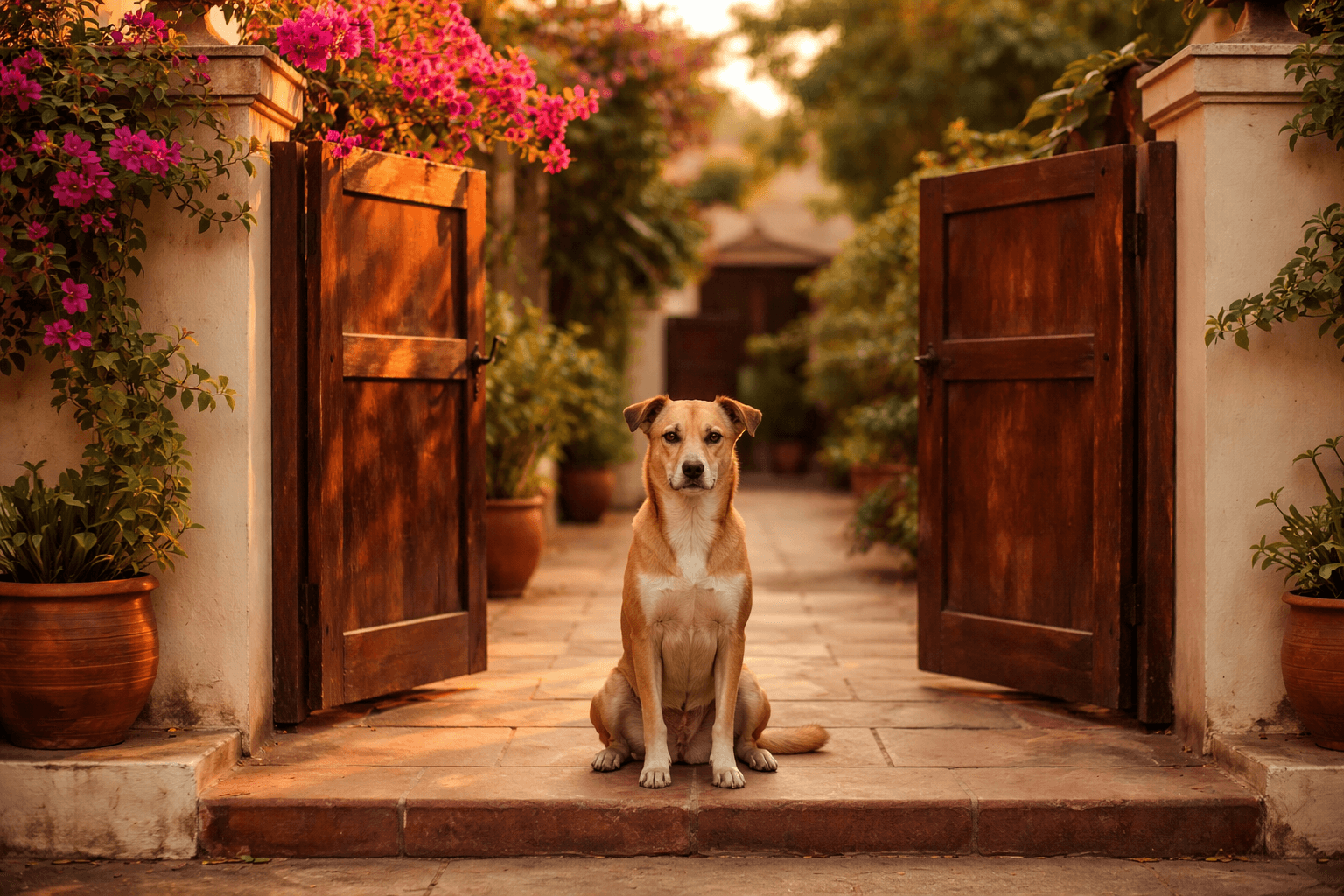 The dog who chose the doorstep
